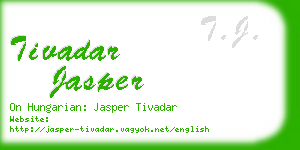 tivadar jasper business card